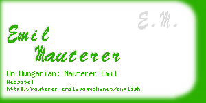 emil mauterer business card